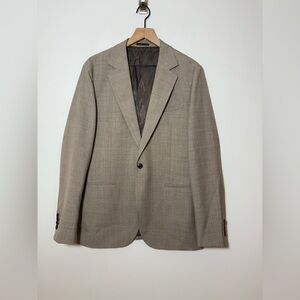 Reiss Men’s Beige Wool Lined Blazer – Size 40" Chest. Rope